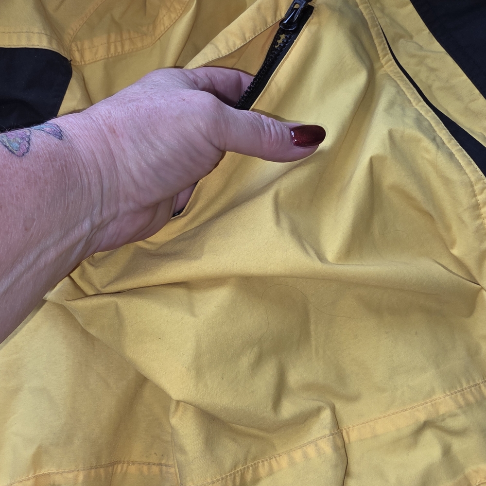Vintage 90's Nordica Classic Ski Jacket Men's XXL Yellow Black Nylon Winter Coat - Picture 6 of 13